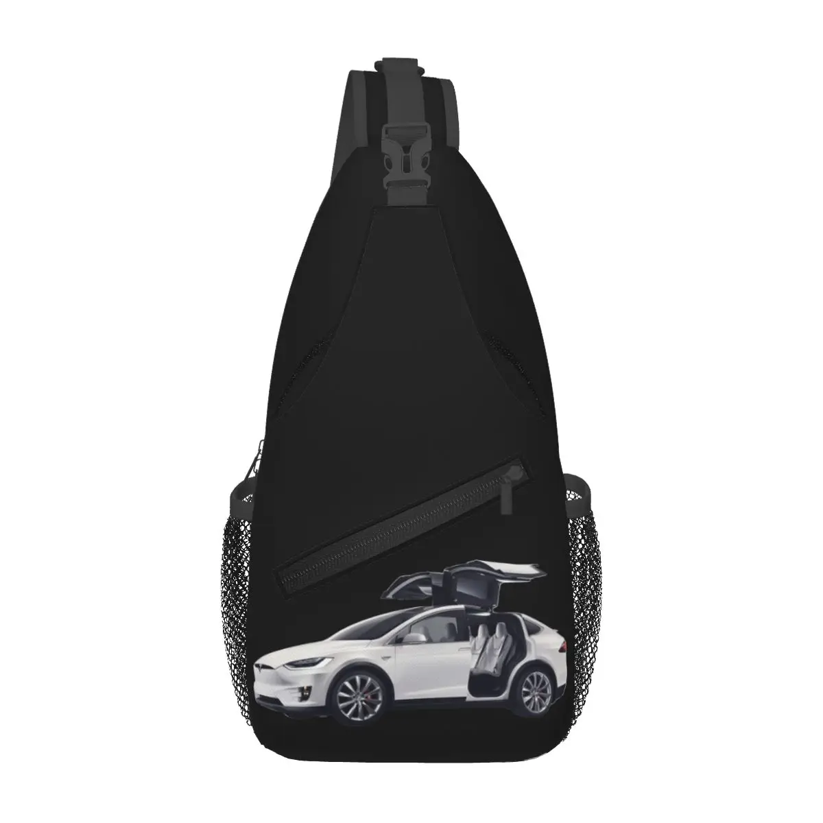 

Model X Tesla Chest Bag Men Sling Crossbody Backpack Chest Bag Travel Hiking Daypack Shoulder Bag