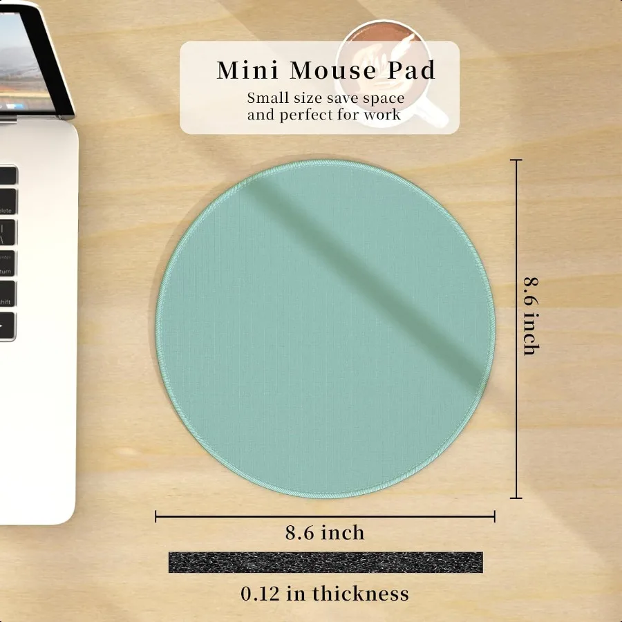 Mouse pad para mesa pequeno bonito mousepad com base antiderrapante redonda mouse pads para wirel mouse portátil jogos computador mouse pad para