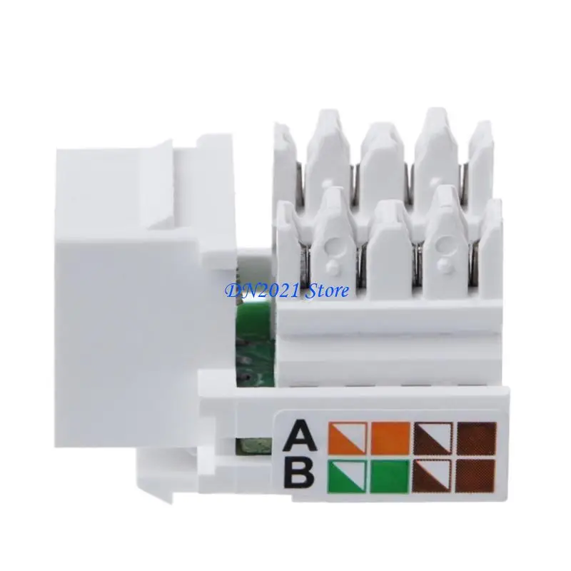 F3KE Keystone Wall Plate with RJ45 Keystone Coupler insert CAT5E Module