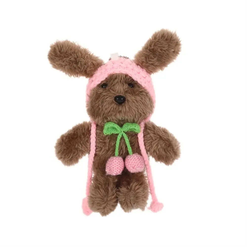 الموجودة في قاعدة المفتاح قبعة صغيرة جرو أفخم قلادة أفخم الكرتون أفخم الكلب المفاتيح Kawaii مضحك الكلب أفخم كيرينغ زوجين هدية #5