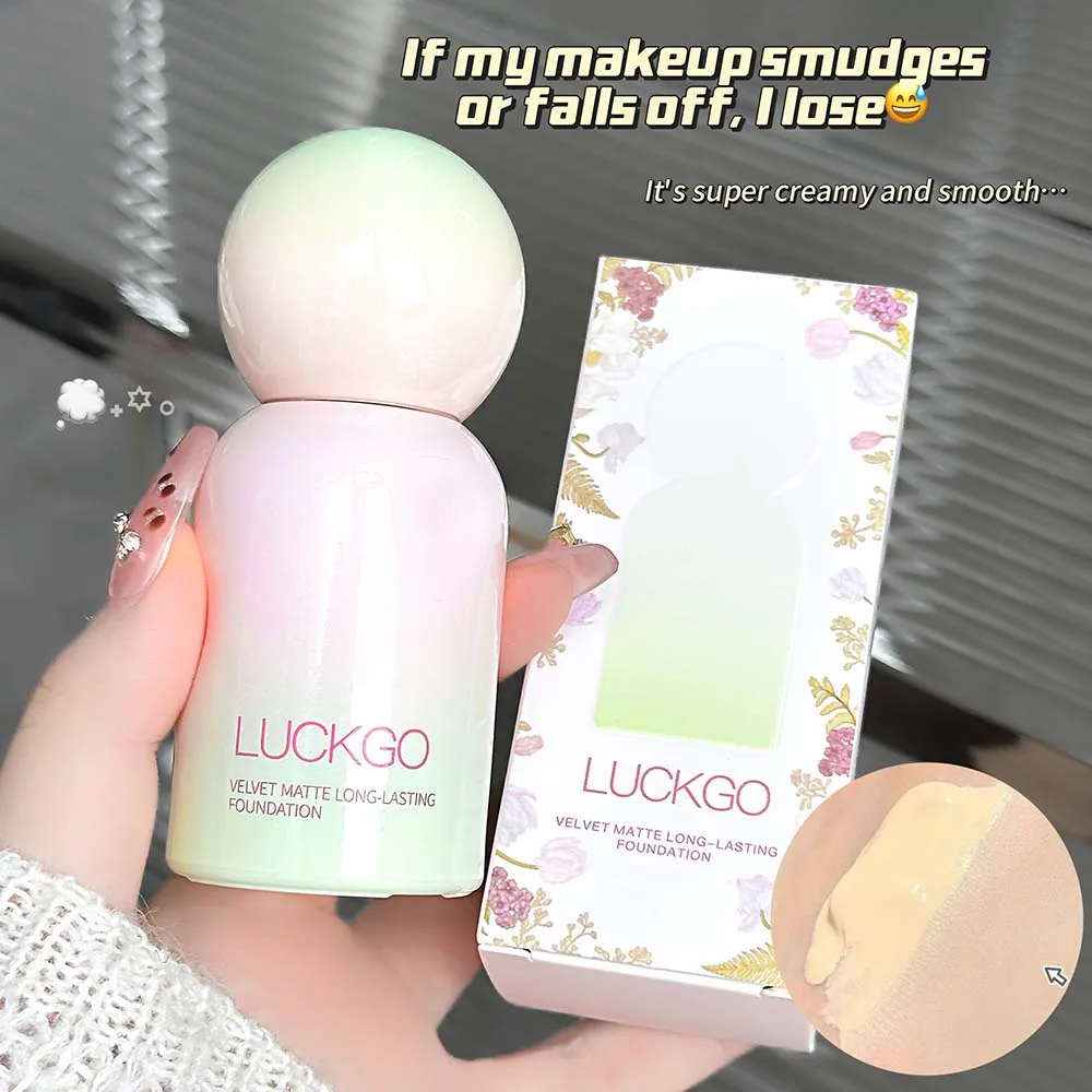 1 Pcs Natural Smooth Creamy Liquid Foundation Long Lasting Waterproof Even Skin Concealer Face Liquid Foundation Makeup Cosmetic