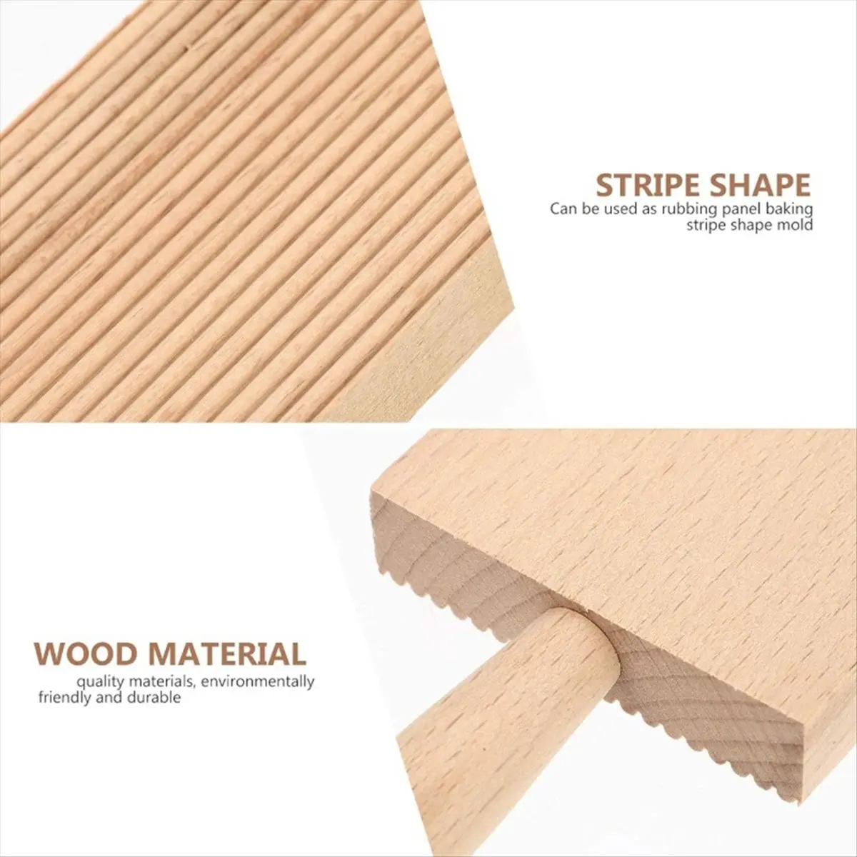 AA83 Pasta Making Board, Gnocchi Board, Beech Wood Gnocchi Board Butter Board Dough Scraper for Pasta and Cultured Butter,B