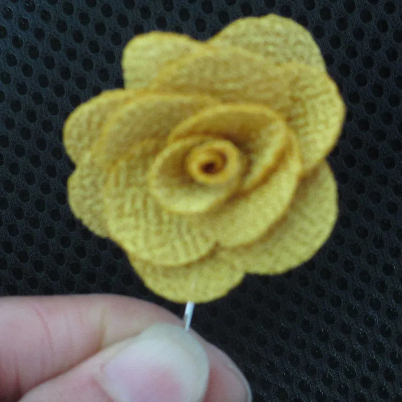 Broche florale faite à la main pour hommes et femmes, pour costume de mariage, chemise, col de Corsage, épingle à revers Rose, accessoire de bijoux en cadeau