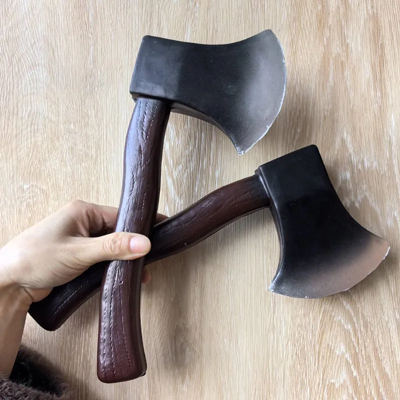 

1:1 игрушка для косплея, топор, сценический реквизит, оружие, ролевая игра, Cos Axe, модель оружия из искусственной кожи, детская игрушка, вечеринка на Хэллоуин, 30 см