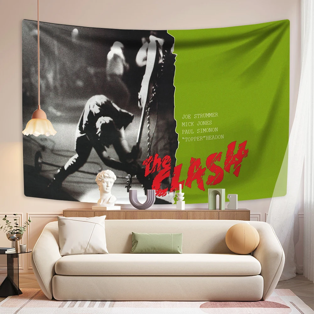 Rock And Roll Music Tapestry Heavy Metal The Clashs Wall Hanging Bedroom Decoration Large Fabric Dorm Backdrop Concert Decor