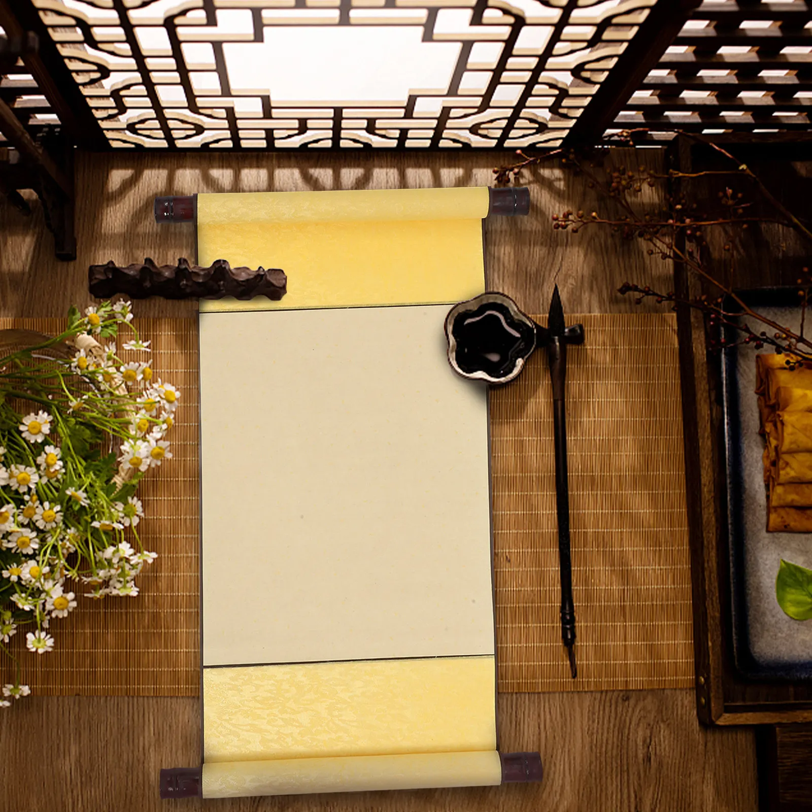 

Набор: многофункциональный чистый свиток для каллиграфии и китайской живописи, для практики письма, настенного декора, рукоделия, дипломов, свадебных подарков