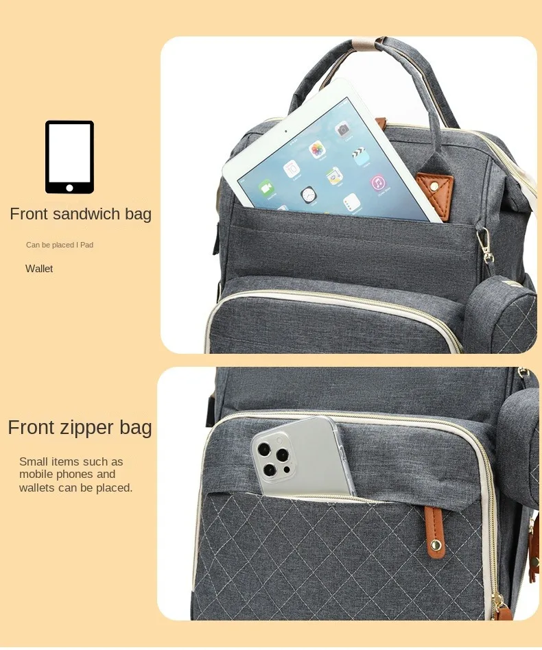Mommy Baby Diaper Bag Backpack For Stroller Organizers Large Capacity Waterproof Wide Opening Mummy Maternity Bags For Hospital