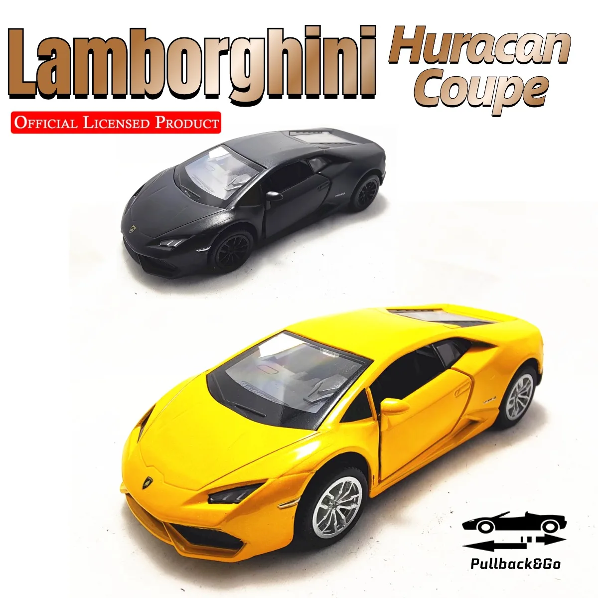 

1/36 Lamborghini Huracan Coupe Pullback Car Model Official Licensed Scale Replica Metal Diecast Miniature Xmas Kid Boy Gift Toy