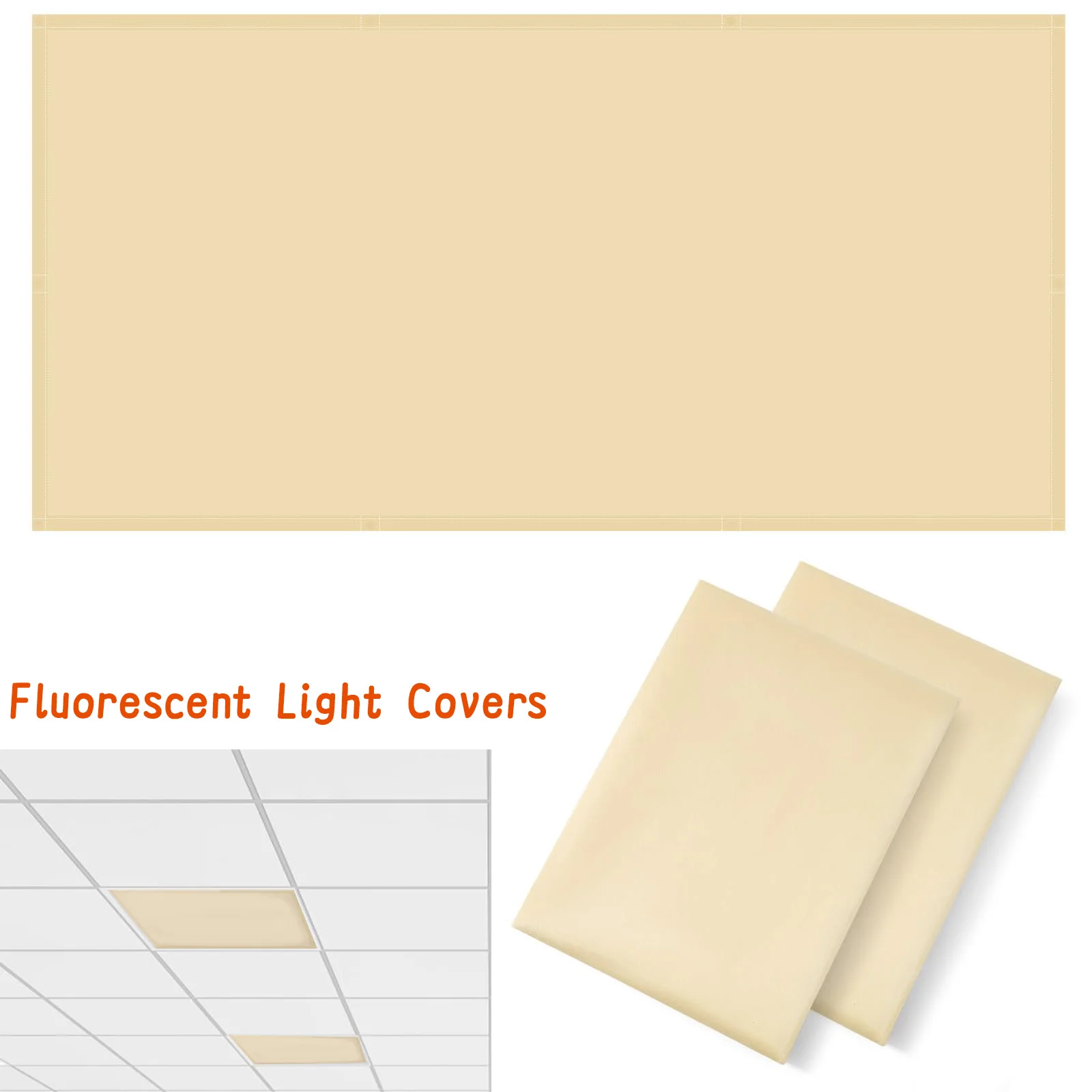 Fluorescent Light Covers, 4X2 Feet Lampshade for Ceiling Lights Magnetic Light Filters for Classroom, Office, Hospitals, Home