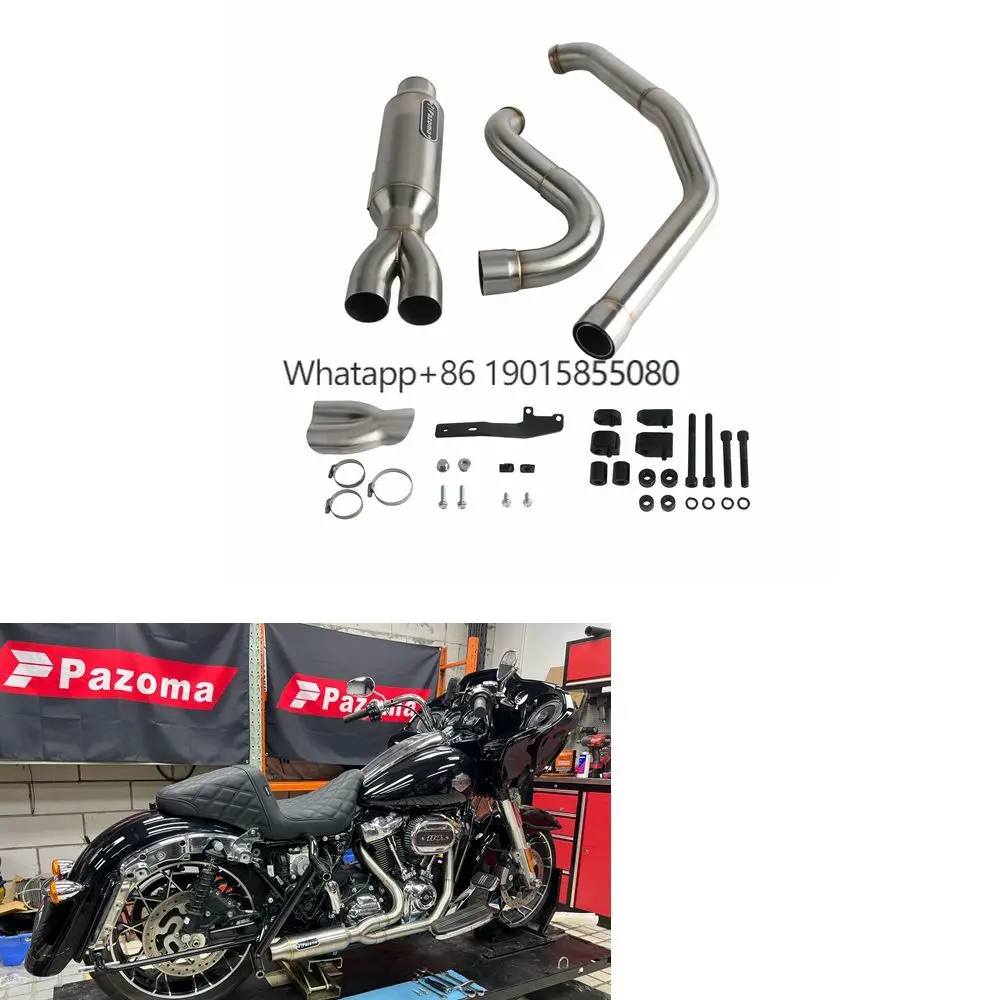 

Motorcycle 2-into-1 Full Complete Exhaust Muffler System for Harley M8 Touring FLHT FLHR FLHX FLTRX FLTRU 2017-2025 up Models
