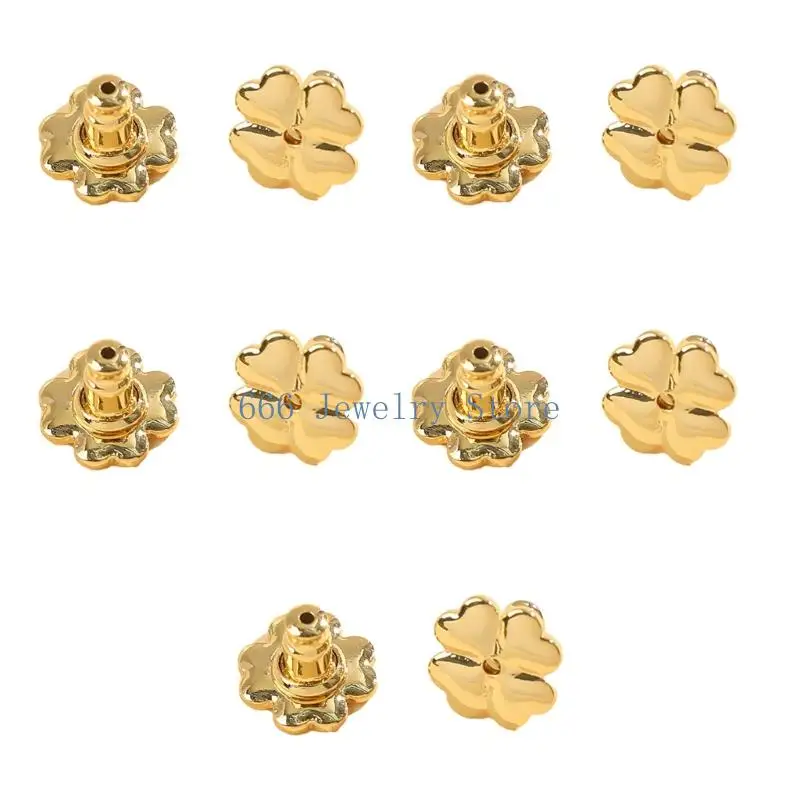 F2TD Ergonomic Silicone Ear Stoppers Clovers Design Prevents Loss Comfort Fit