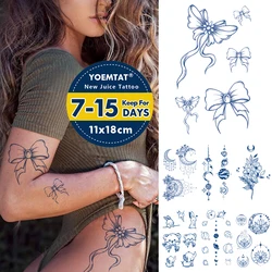 Tatuaje temporal semipermanente a prueba de agua para mujer, pegatina de mariposa, pajarita, tinta duradera, arte corporal Sexy, tatuajes falsos,tatuajes dragon,pegatina maquillaje,tatuaje letras,festival,pegatinas