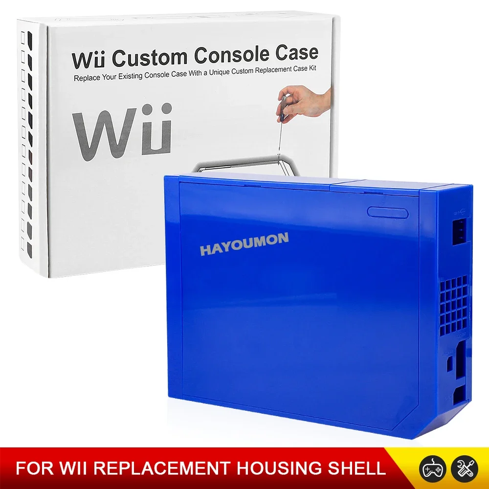 NEW Full Set For Wii Full Case Cover Housing Shell With Buttons Transparent Black Color Housing Shell Case For Wii Gaming Consol