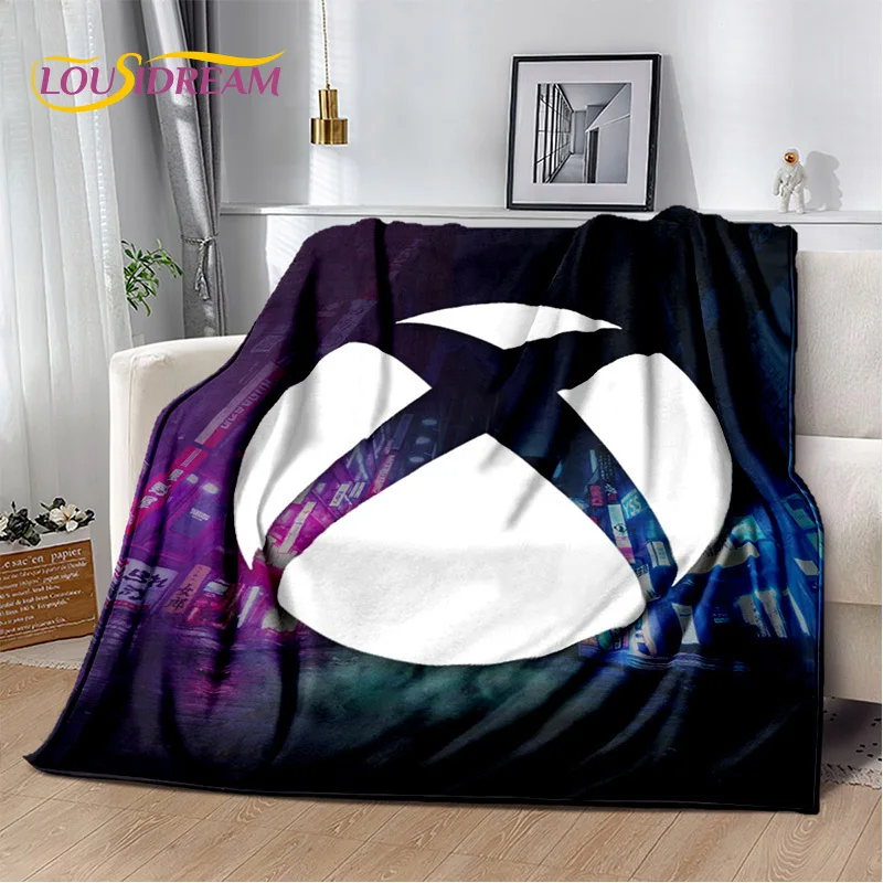 3D Gaming Logo Xbox Gamer Soft Flannel Blanket,Throw Blanket Comfortable Blanket for Picnic Beds Sofa Home Bedroom kid gifts