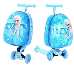 Disney travel suitcase on wheels cartoon lovely Children's Trolley Case carry on Scooter rolling luggage bag for girls boys gift