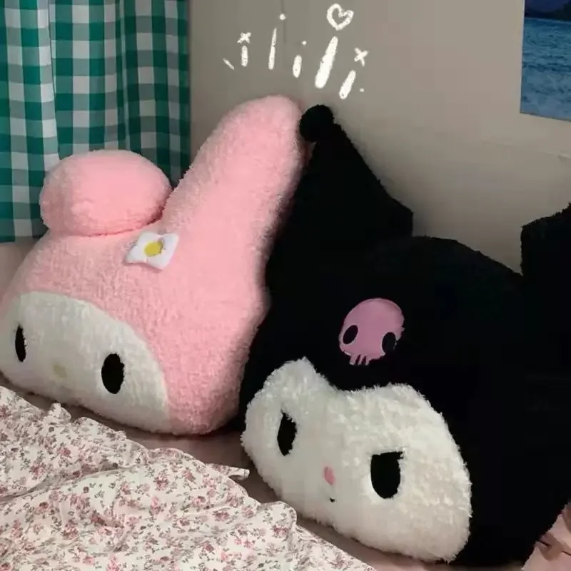 Sanrio My Melody Kuromi Pluche Poppen Dierlijke Cartoon Knuffels Schattig Zacht Pluche Kussen Kussen Meisjes Verjaardag Kerstcadeaus