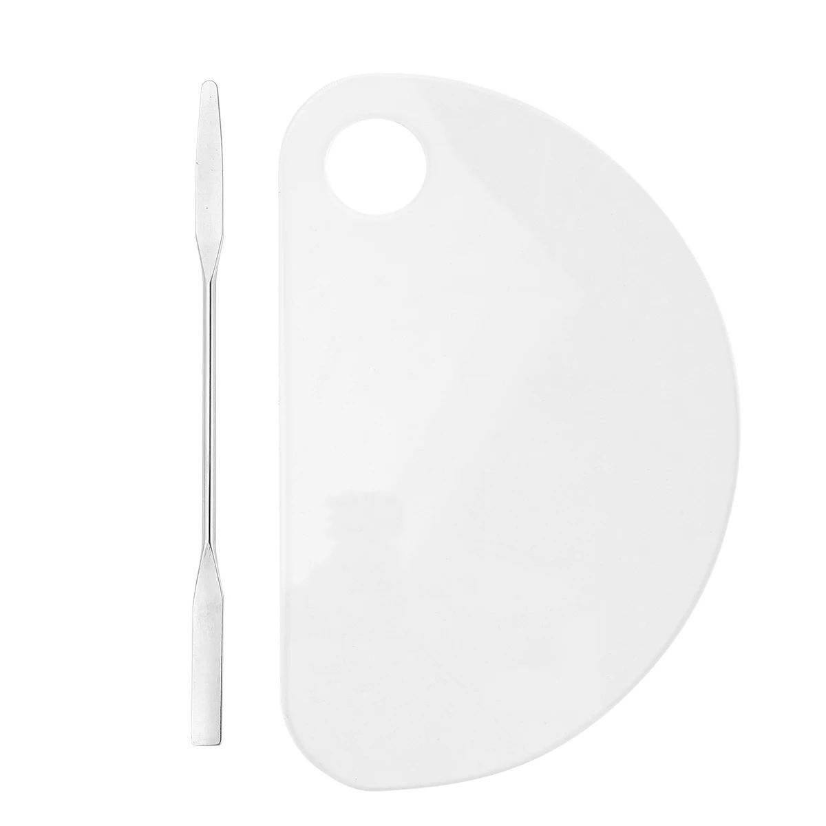 

1pc Acrylic Nail Art Palette Premium Stainless Steel Diy Nail Painting Tool Durable Manicure Design Kit For Professional Home