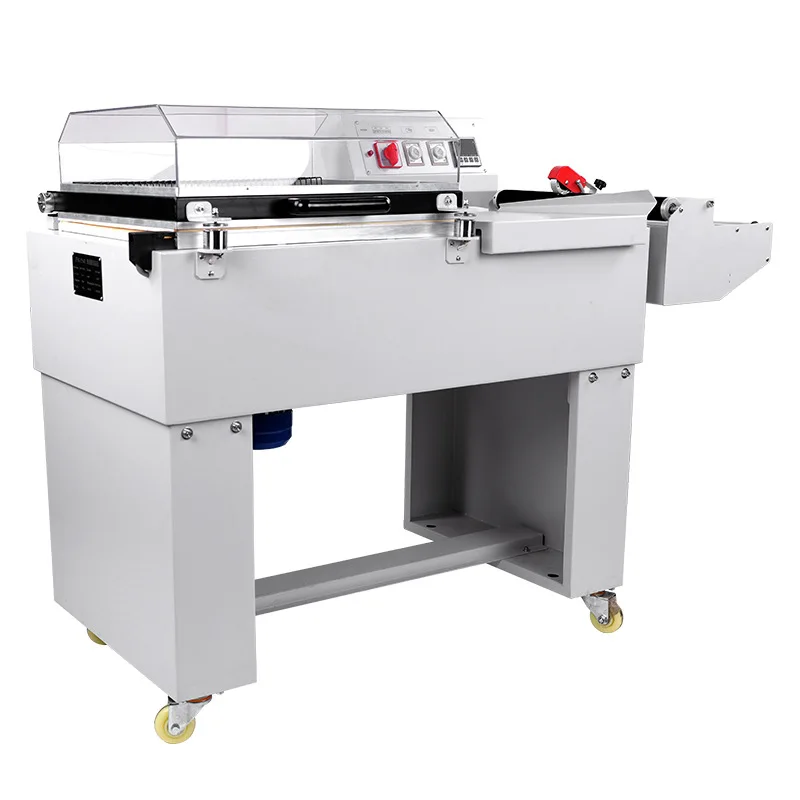 Automatic sealing, cutting and shrinking machine Heat shrinkable Film sealing tableware Shoe box Plastic sealing film machine