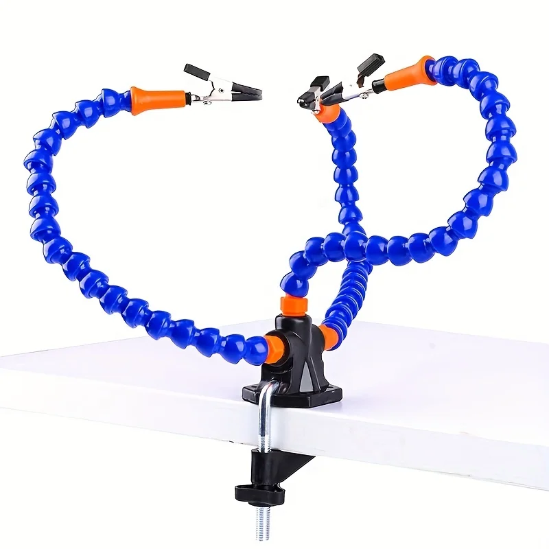 Helping Hands Soldering, Third Hand PCB Circuit Board Holder Flexible Arms with Desk Clamp Base for Electronic Boards Repair