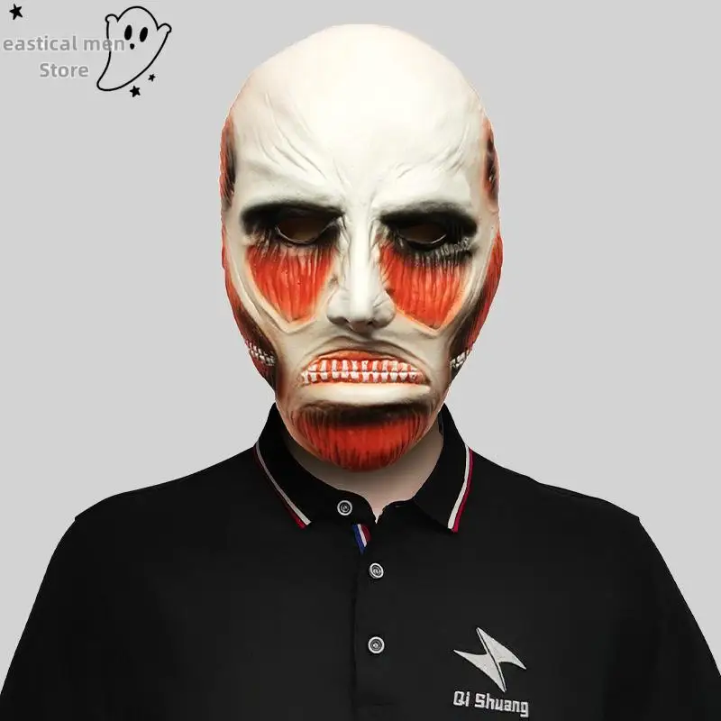 

Anime Giant Headgear Halloween Hero Cosplay Costume Accessories Muscle Hero Mask Stage Performance Headwear Funny Adult Props