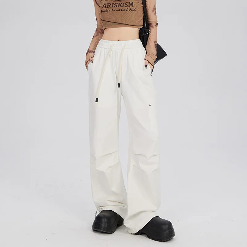 

Брюки для уличных танцев в стиле хип-хоп, рабочие брюки в стиле парашютиста, женские американские ретро-спортивные повседневные длинные брюки в стиле джаз