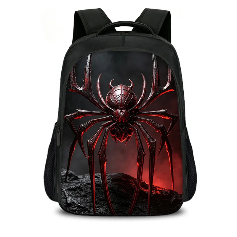 Spider Double Layered Backpack Child Fashion Student Knapsack Best Gift School Large Capacity Backpack Multi-function
