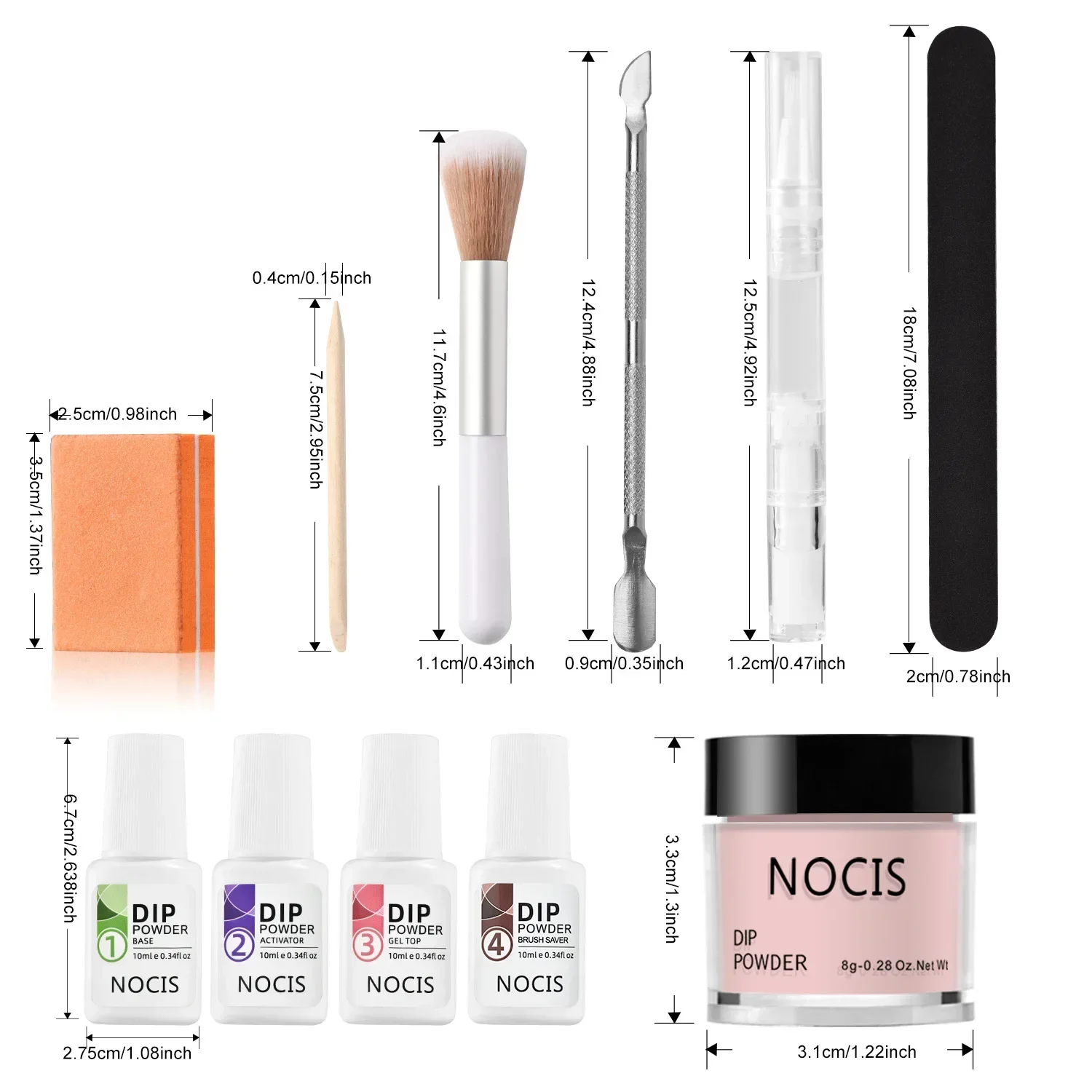 Icey Beauty-Kit de 30 Uds para uñas, polvo de inmersión acrílico de 20 colores con juego de líquido esencial, cepillo activador de capa superior/base