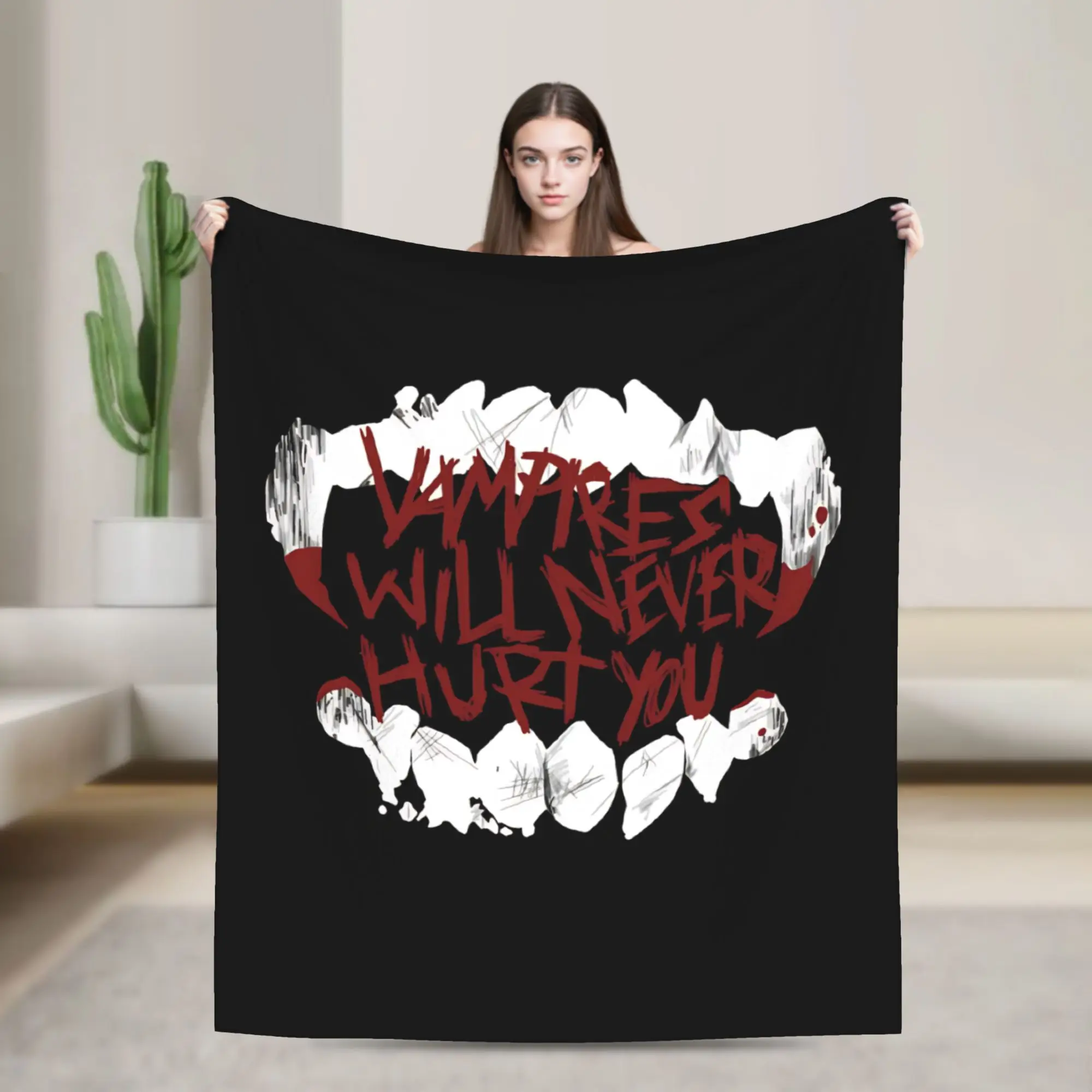 My Chemical Romance Band Blanket Music Super Warm Aesthetic Plush Throw Blanket For Bedroom Camping Flannel Bedspread Bed Cover