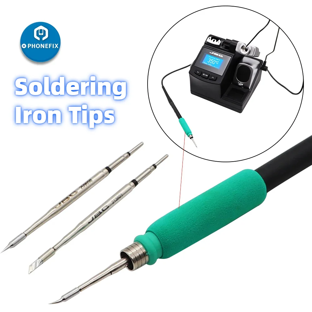 Original JBC Soldering Iron Tips C210-020 Welding Iron Nozzle JBC T-210 Handle for Phone PCB Motherboard BGA Repair Tool Set