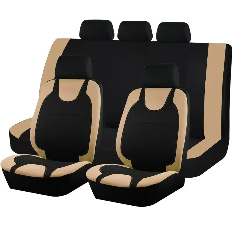 Universal 7 Colors Car New 5 Seats Cover Auto Car Seat Covers Ployester Cushion Full Set Front Rear For Sedans Seat Covers AT MT