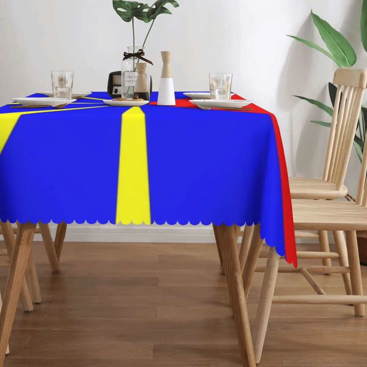 Rectangular Oilproof 974 Reunion Island Flag Table Cover Reunionese Proud Table Cloth Tablecloth for Dining