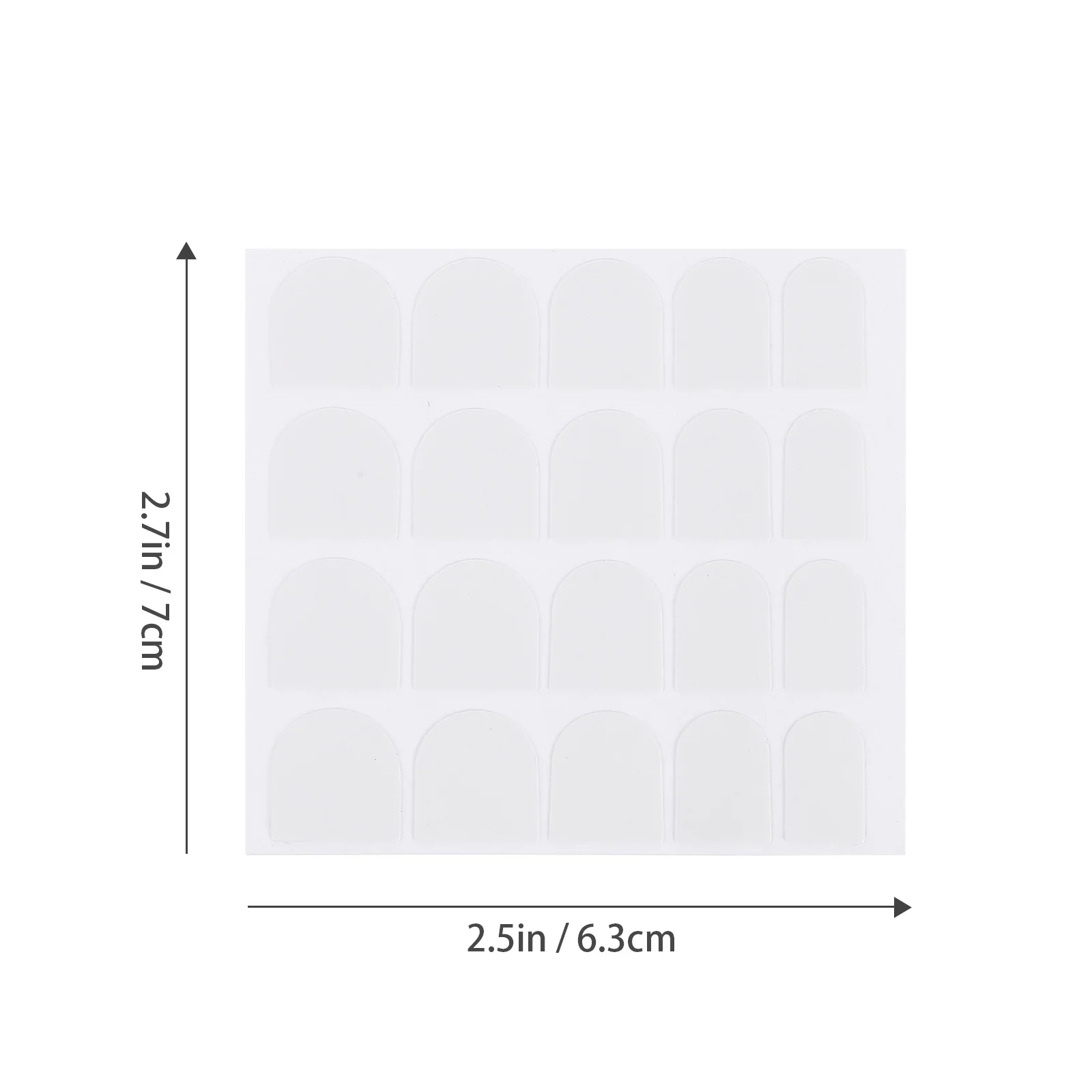 50 قطعة قطع مجاني مسمار ملصقا مقاوم للماء أشرطة على الوجهين لتقوم بها بنفسك مانيكير الشريط الأبيض مسمار لصق ملصق أشرطة على الوجهين #4
