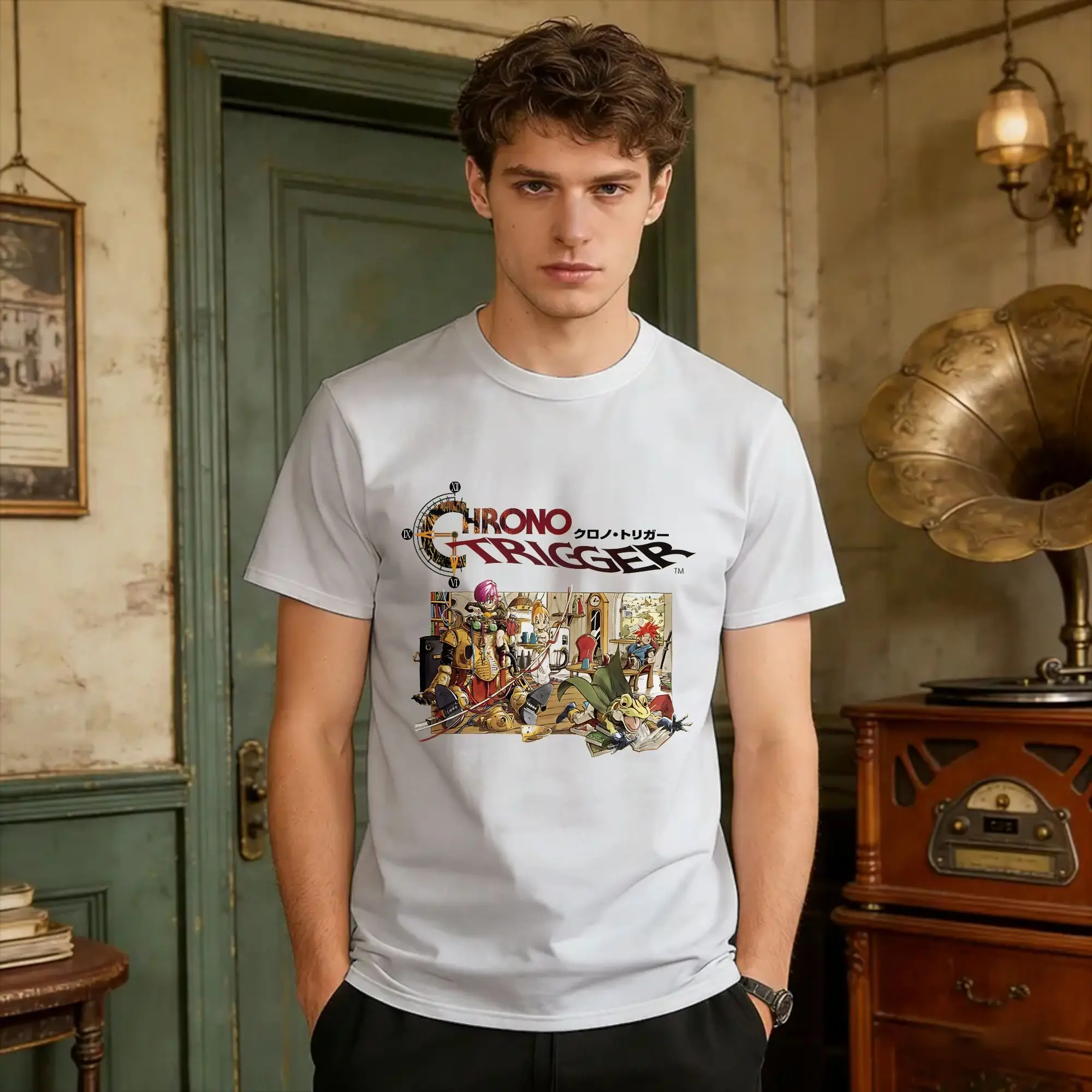 Oversized T Shirt Chrono Trigger  100% Cotton T Shirts  Fashion Tshirt for Men Summer Y2K Fun Pattern Short Sleeve Clothing