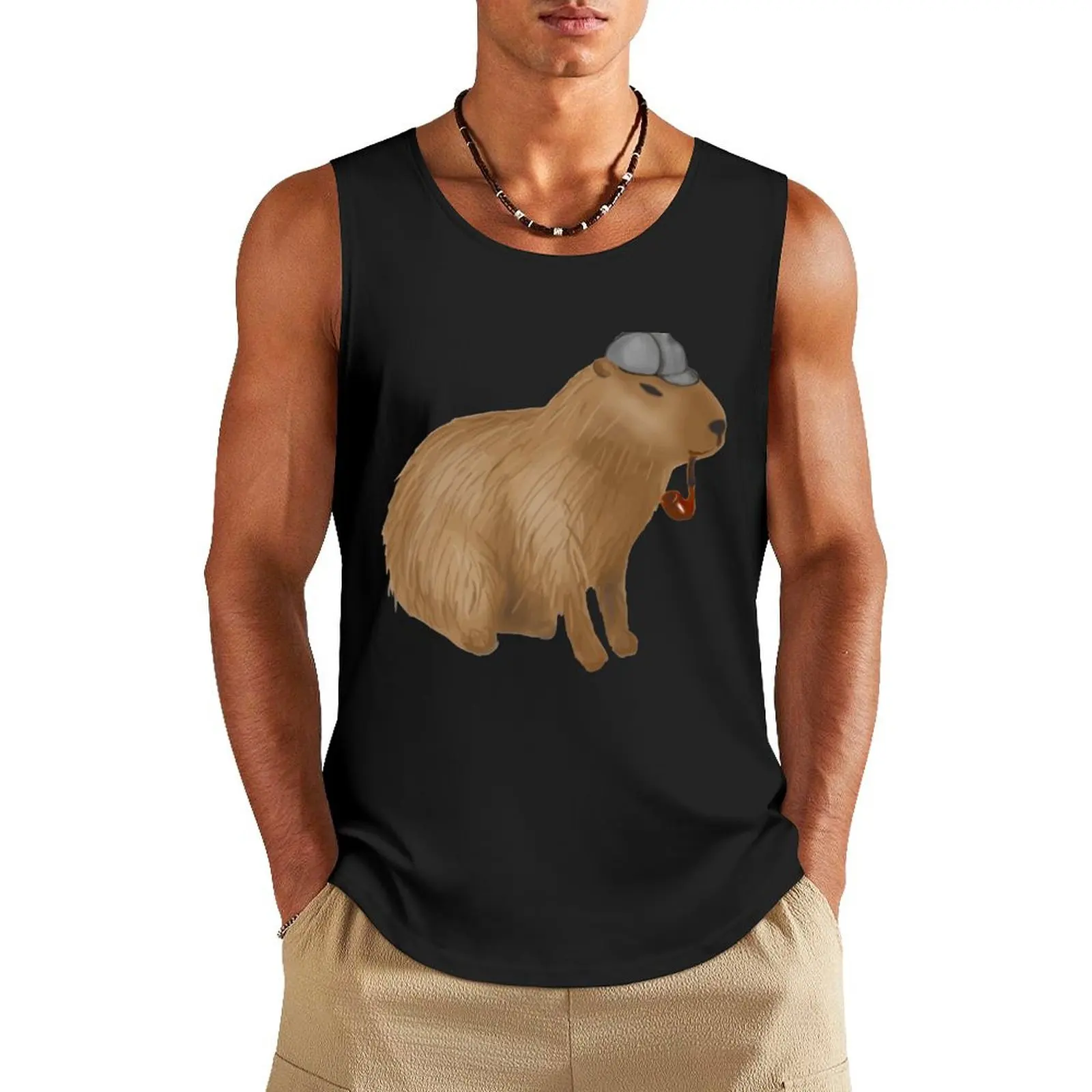 

Sherlock capybara Tank Top Man clothes for gym gym for men
