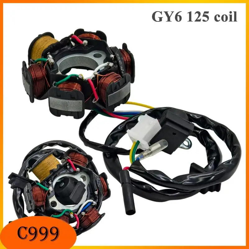 

Motorcycle Generator Stator Coil 6 Poles Copper Wire Magneto For GY6 125CC CB125 ZS125 Scooter Moped Motorcycle Accessories