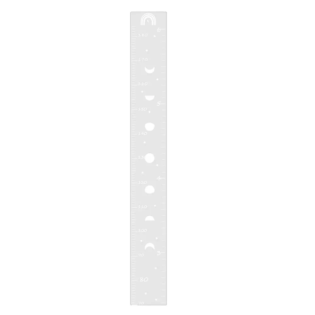 1Set Mirror Growth Chart Wall Sticker Safe Sturdy Growth Height Sticker for Room Nursery Development