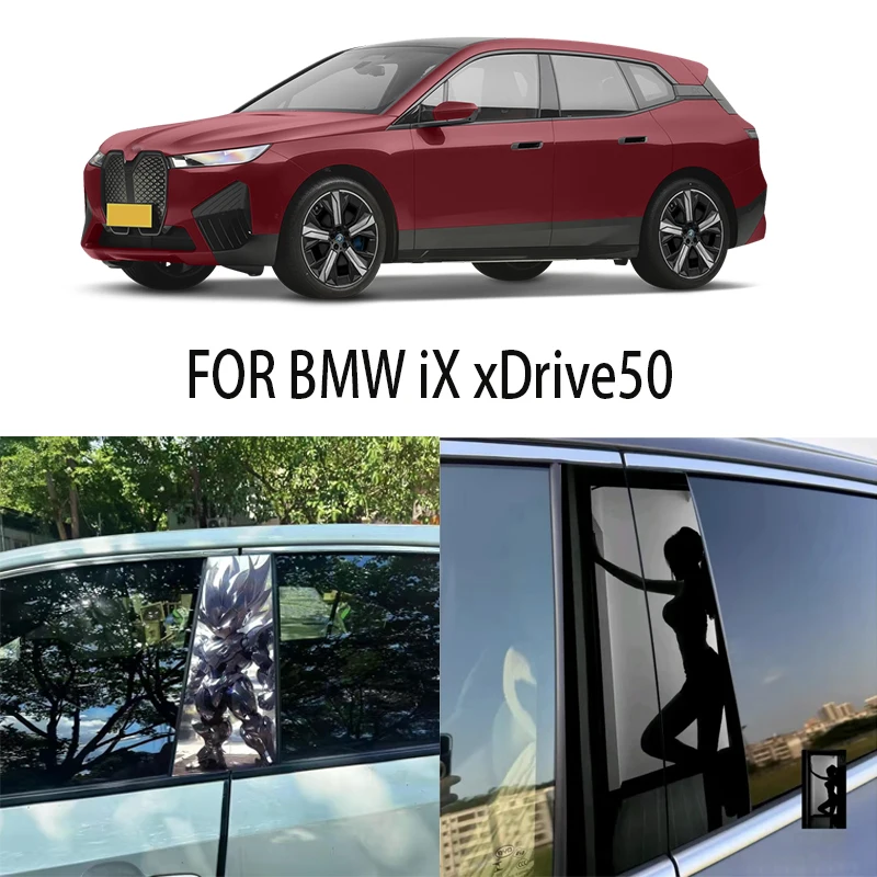 

Door Window Decoration Trims Pillar Posts Stickers Auto Styling For BMW iX xDrive50 Car accessories