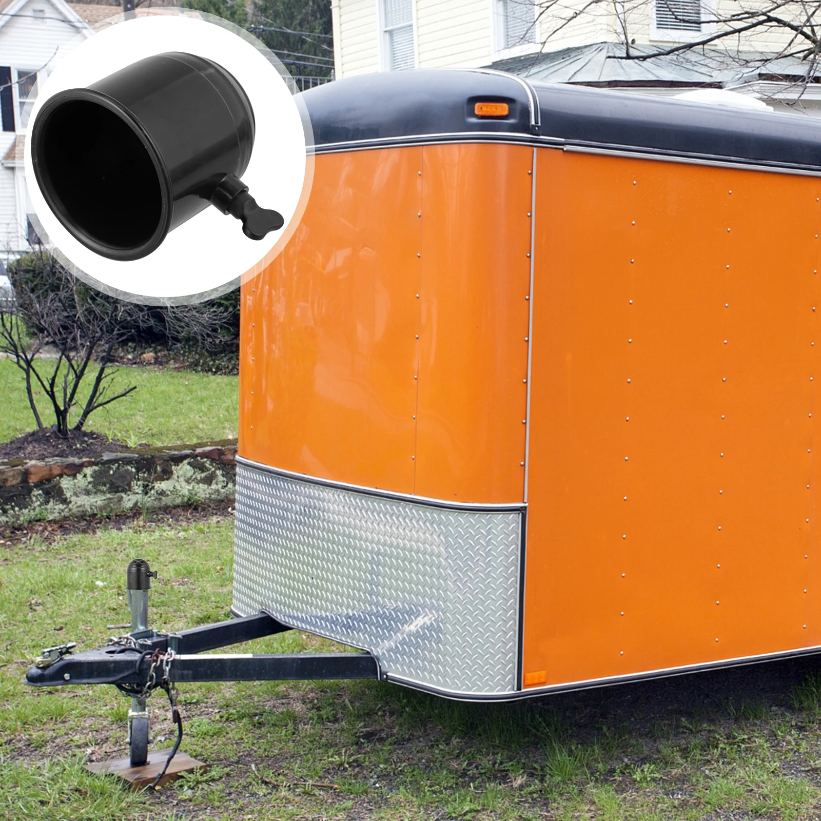 

2pcs Trailer Protective Cap Thick Durable Waterproof Easy Fix Accessories Hitch Ball Caravan Truck Camper Van Hook Fits