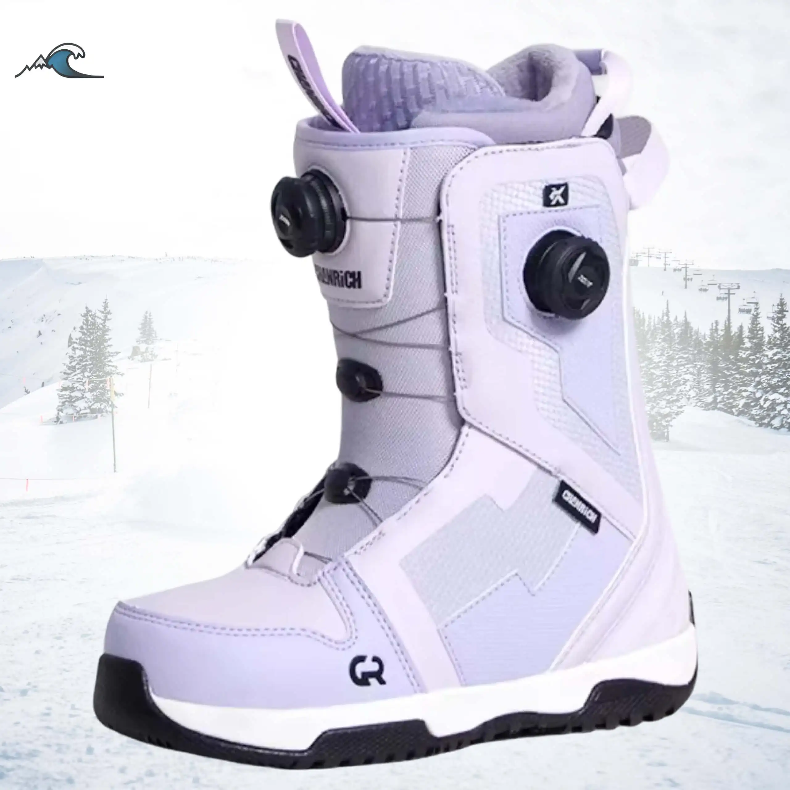 Freestyle Park All-mountain Waterproof Snowboard Boots with 2 for System for Winter Use
