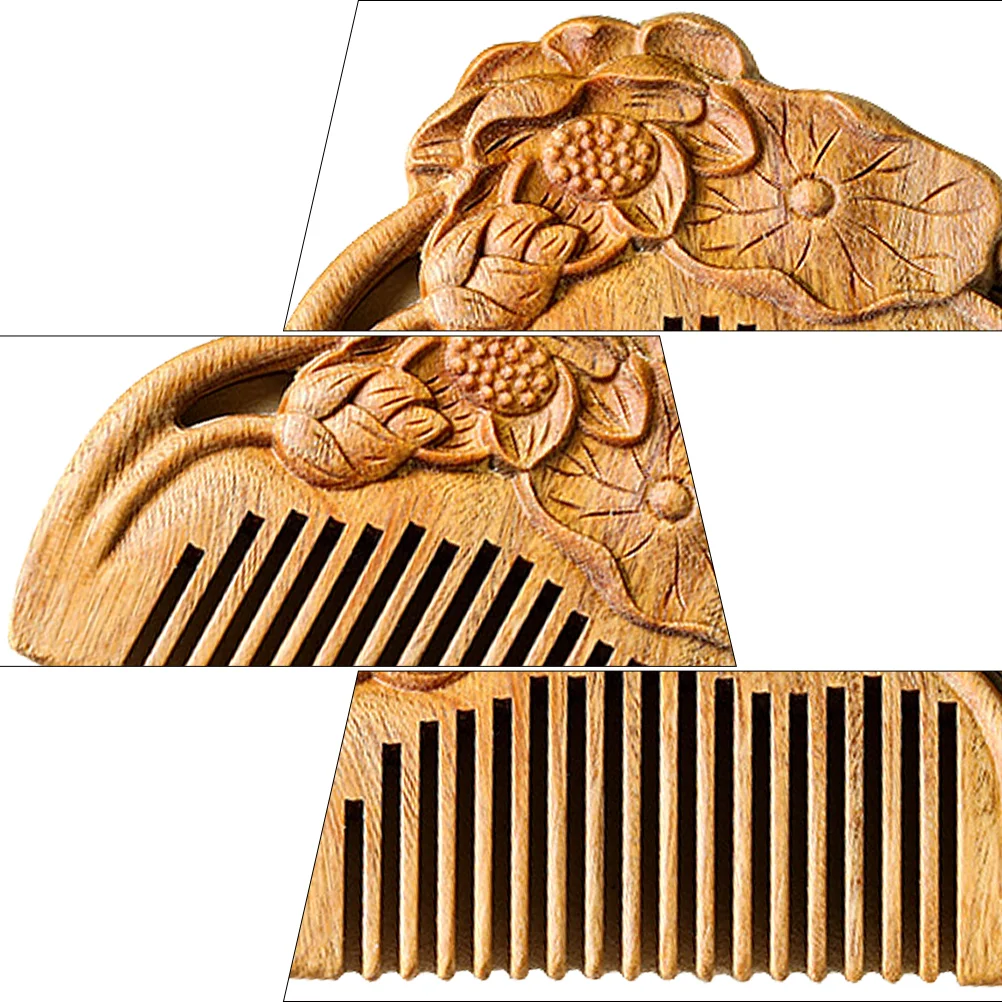 Brush Japanese-style Wooden Comb Scalp Massager Hair Vintage Barber Green Sandalwood