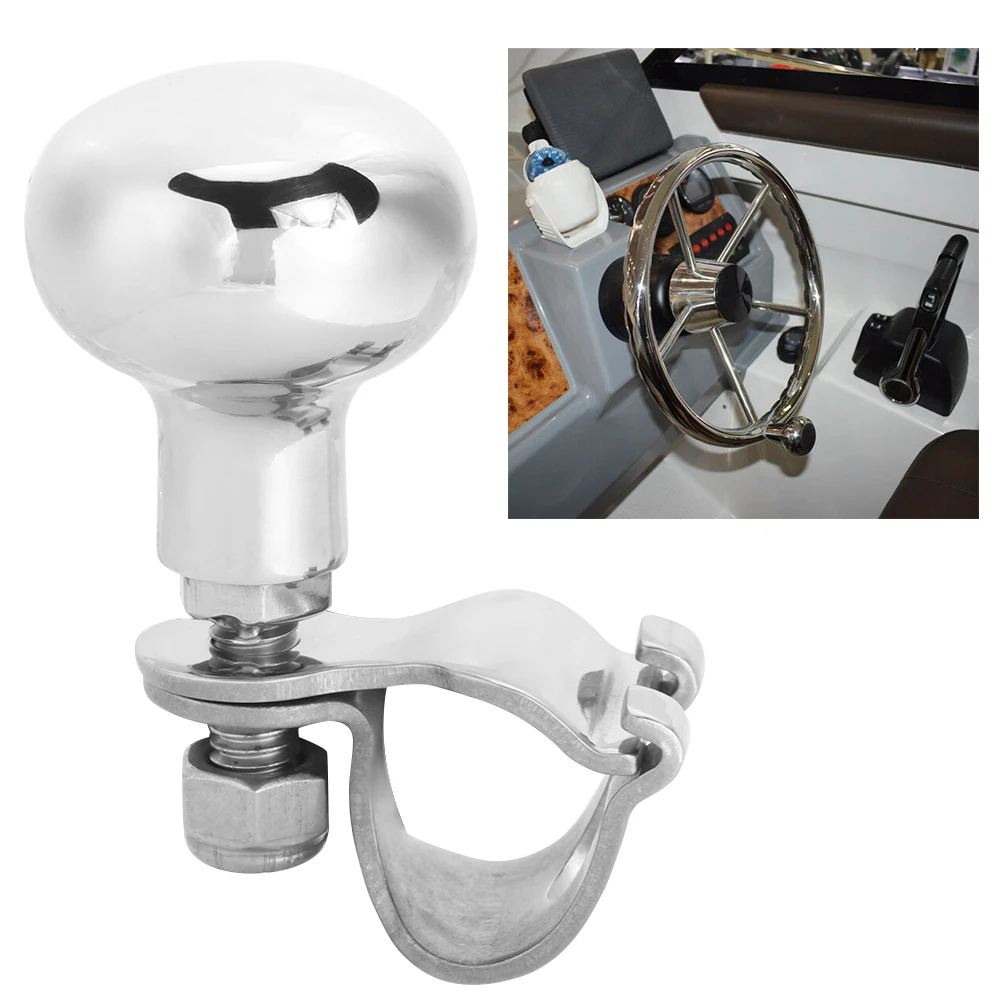 

Steering Wheel Knob 316 Stainless Steel Steering Wheel Knob Auxiliary Boosters Ball Handle Boat Accessory Steering Wheel Tool