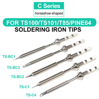 TS100 Mini Welding Horseshoe Sharped TS-BC1 TS-BC2 TS-BC3 TS-C1 TS-C4 Soldering Iron Tip for TS100 TS101 T85 Pin64 Pinecil V1 V2
