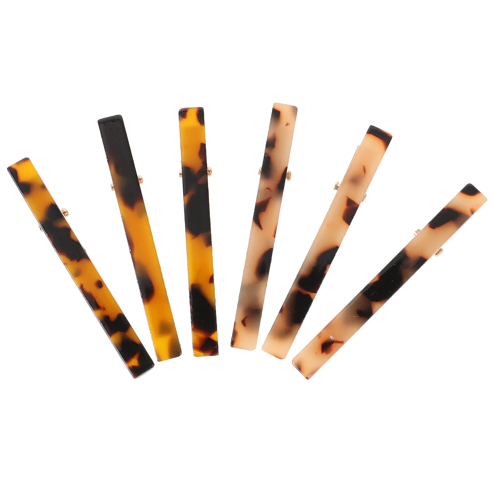 6Pcs Fashion Hair Clips Duck Billed Acetate Acrylic Comfortable Non Slip Alligator Clips for Hair Styling Sectioning Makeup