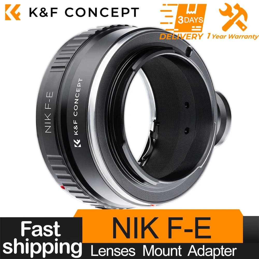 

K & F Concept Nikon-NEX Lens Mount Adapter for Nikon AI AI-S F Lens to Sony DSLR Camera for Sony E A5000 A6000 A6400 A7C A7C2