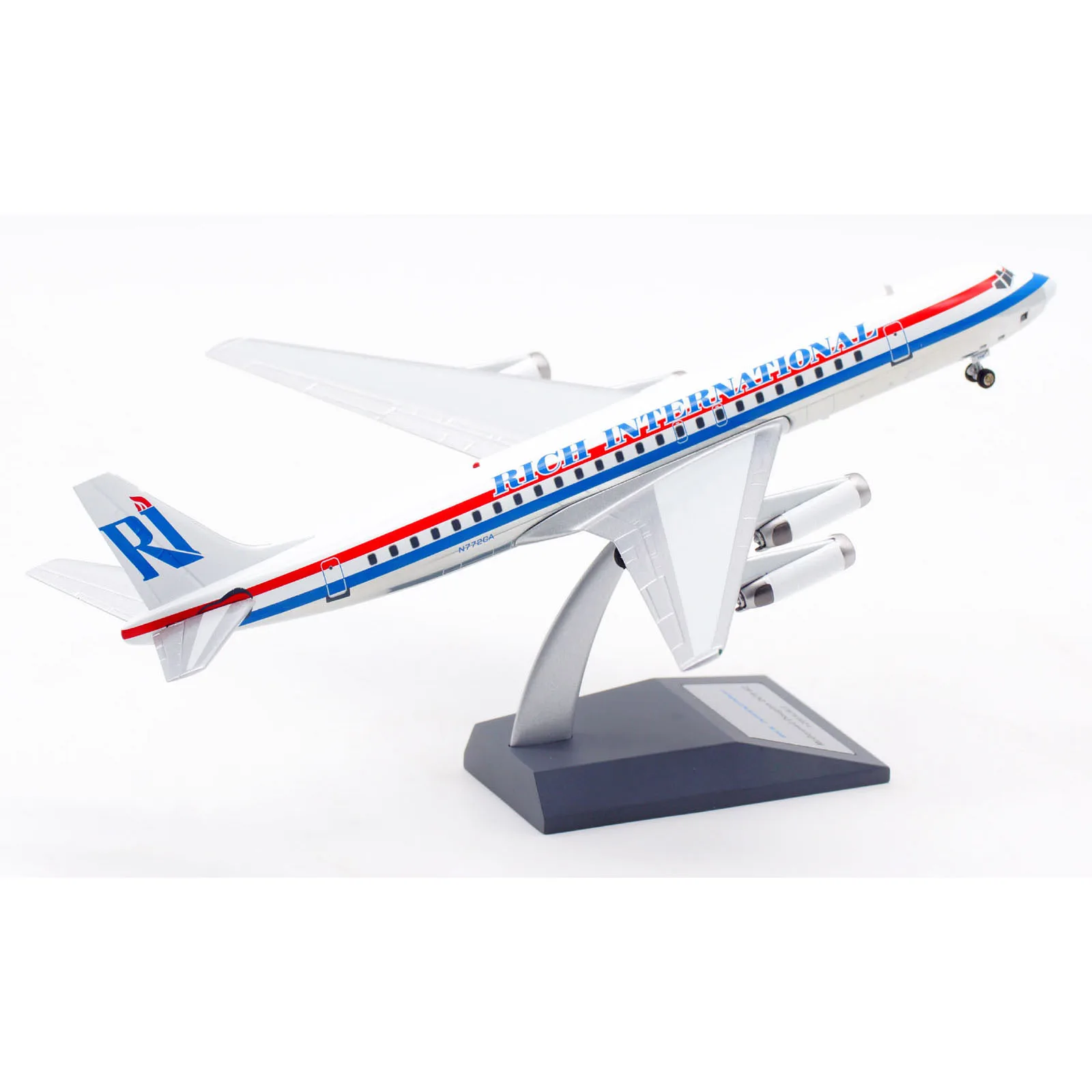 IF862JN0619 Liga Avião Colecionável INFLIGHT 1:200 RICH INTERNATIONAL McDonnell Douglas DC-8-62 Diecast Aircraft Model N772CA