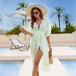 Sexy 2024 Trend Bikini Cover Up Swimsuit Women Dress Kimono Beach Wear Women's Swimsuits Boho Women Bath Suits Beach Tunic Pareo