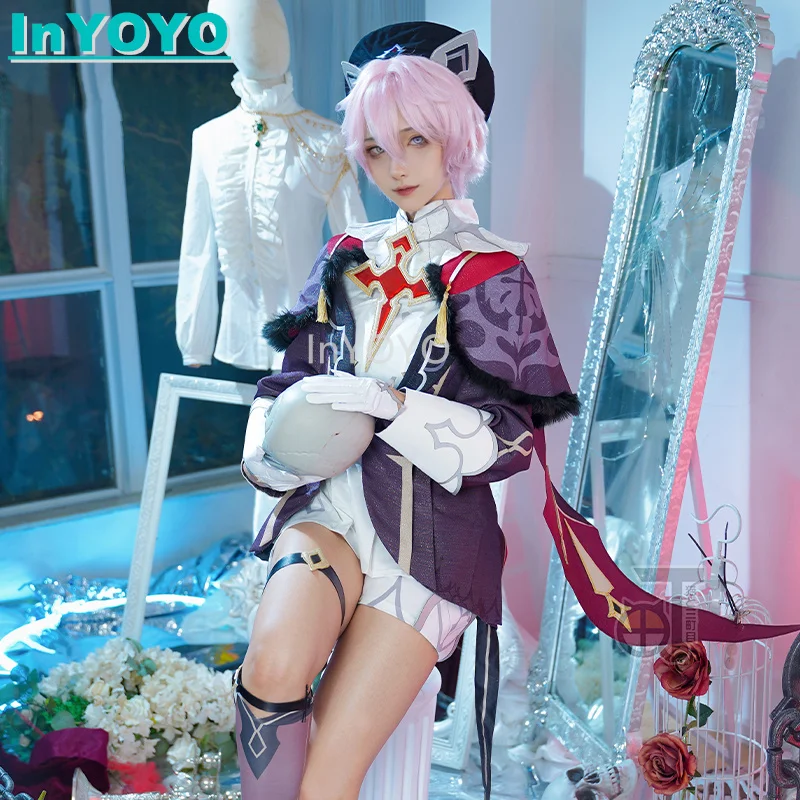 InYOYO Dahlia Vampire Cosplay Costume Genshin Impact Lovely Cool Handsome Game Suit Uniform Halloween Carnival Party Outfit Men