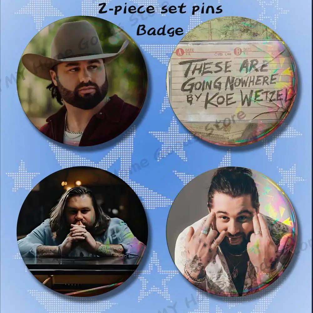 Singer K-Koe Wetzel Brooches for Backpack Accessories 25 32 44 58 75mm Round 2-piece set Free Mix