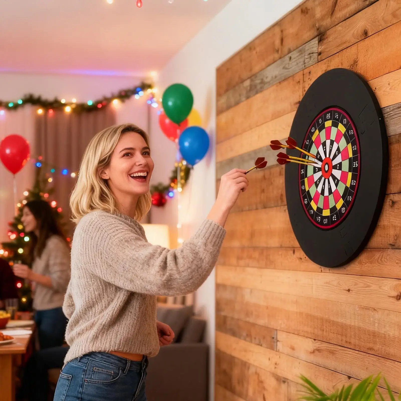 Dartboard Surround EVA Foam Wall Protector with Interlocking Design for 45cm Dia Dartboard