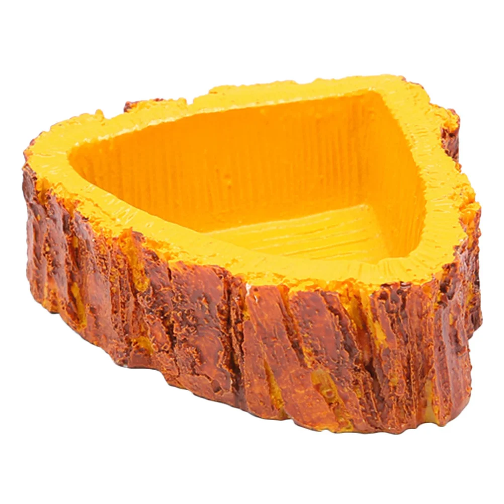 

1Pcs Reptiles Feeder Resin Food Bowl Stable Design Anti-Overturn Small Creature Feeding Basin Pet Feeding Bowl